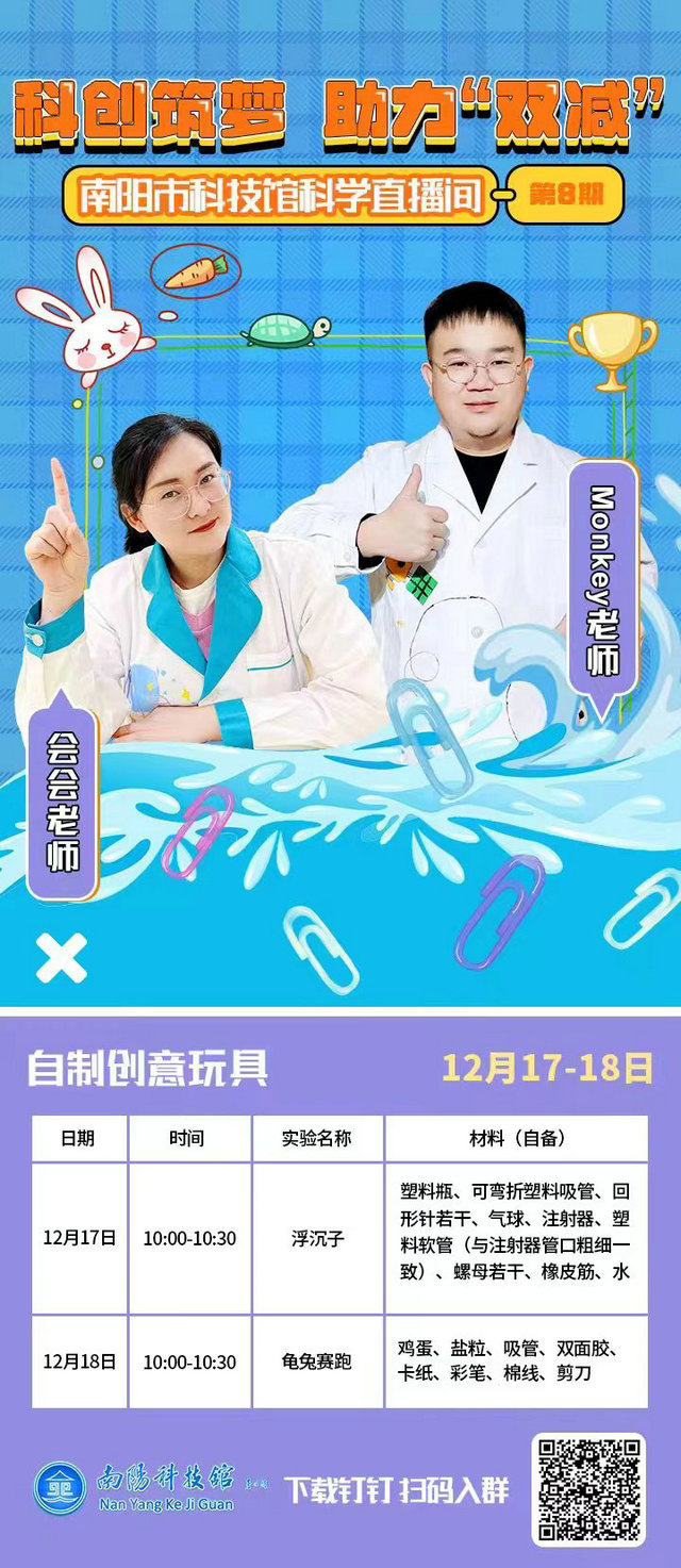 20221214【科创筑梦 助力“双减”】南阳市科技馆奇趣科学直播间第八期周末开播啦!.jpg 20221214【科创筑梦 助力“双减”】南阳市科技馆奇趣科学直播间第八期周末开播啦!.jpg